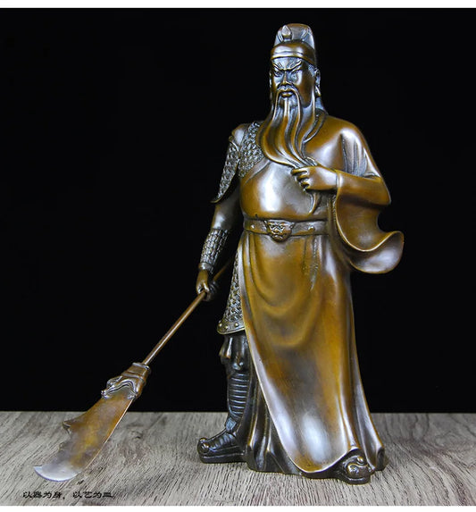 family Company home business efficacious Protection-Martial arts fortune God GUAN GONG Guandi Retro FENG SHUI bronze statue