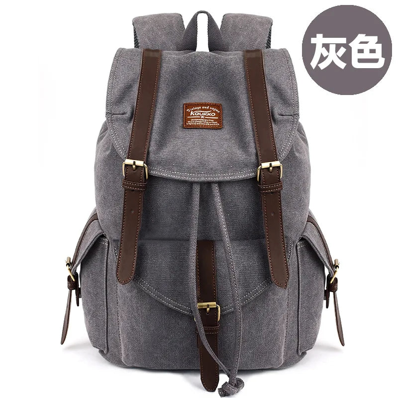 fashion men's backpack vintage canvas backpack school bag men's travel bags large capacity backpack