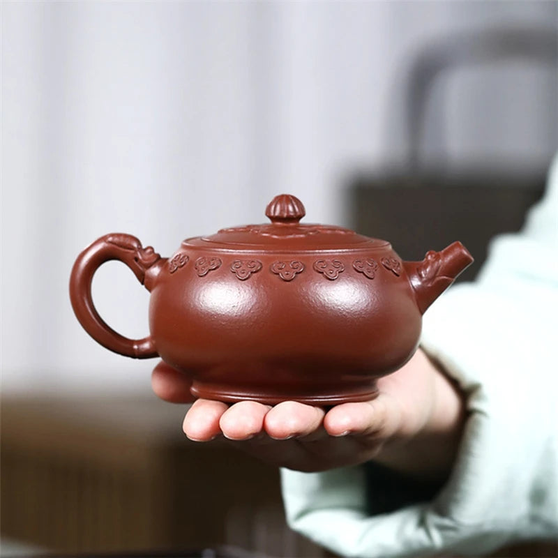 full handmade tea pot traditional craft marked master shipiao pot real yixing zisha zhu clay original ore 260ml embossed China