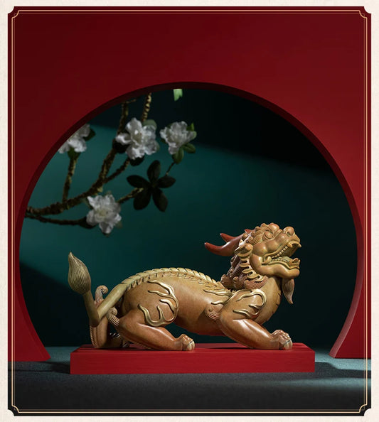 high grade statue home Company Shop Good luck bring wealth money thriving business dragon PI XIU brass Sculpture Ornament
