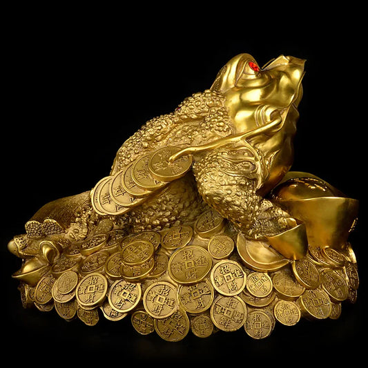 home Lobby company Shop business efficacious talisman Money Drawing bring wealth GOOD Lucky JIN CHAN FENG SHUI brass statue