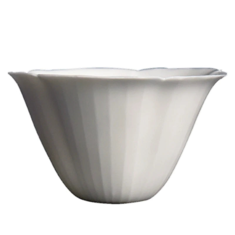 of the jingdezhen pure hand-carved cup sweet white glaze flower petals ling sample tea cup thin body porcelain cup