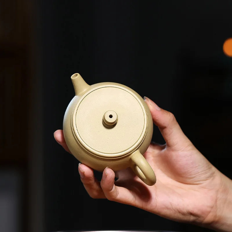 on sales real yixing zisha Benshan green clay marked tea pot handmade kungfu pot 200ml with certificate paper on sales in China