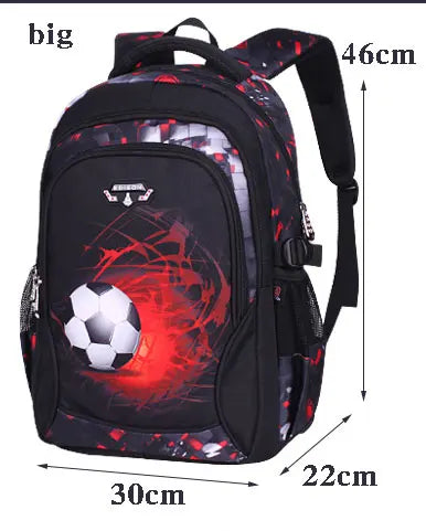 printing football schoolbag child anime backpack travel bag soccers school bags for teenage boys mochila escolar infantil menino