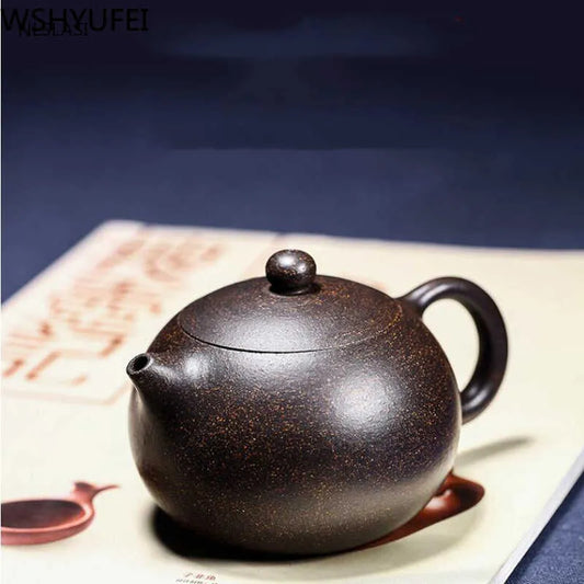 Yixing tea pot Boutique purple clay xishi Teapot Ore beauty kettle Master handmade Teaware Tea ceremony 188 ball hole filter 210621