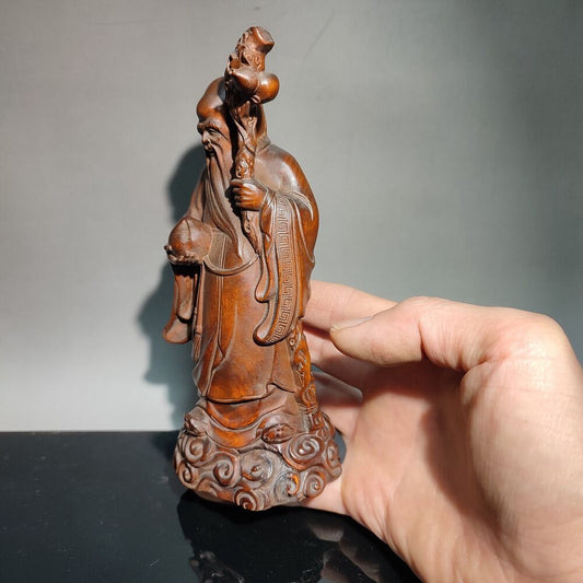 god of longevity buddha statue wooden decorative sculpture Figurines Room decor