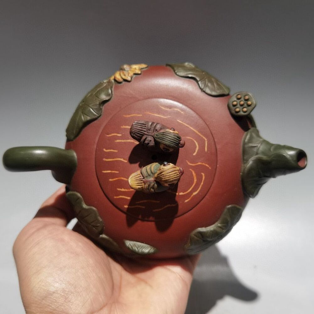 Chinese Yixing Purple Clay Teapot Tea Set Pot Zisha Ceramic Cute Decor Figurine