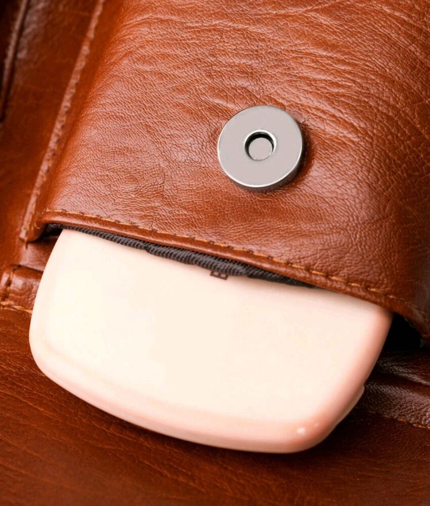 Leather Crossbody Bag For Women Large Shoulder Handbag Satchel Bags 14" (Brown)