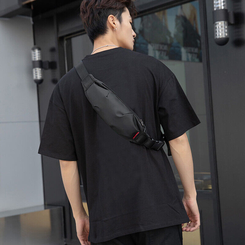 Men's Sling Backpack Oxford Waterproof Outdoor Crossbody Bag Daypack Waist Pack