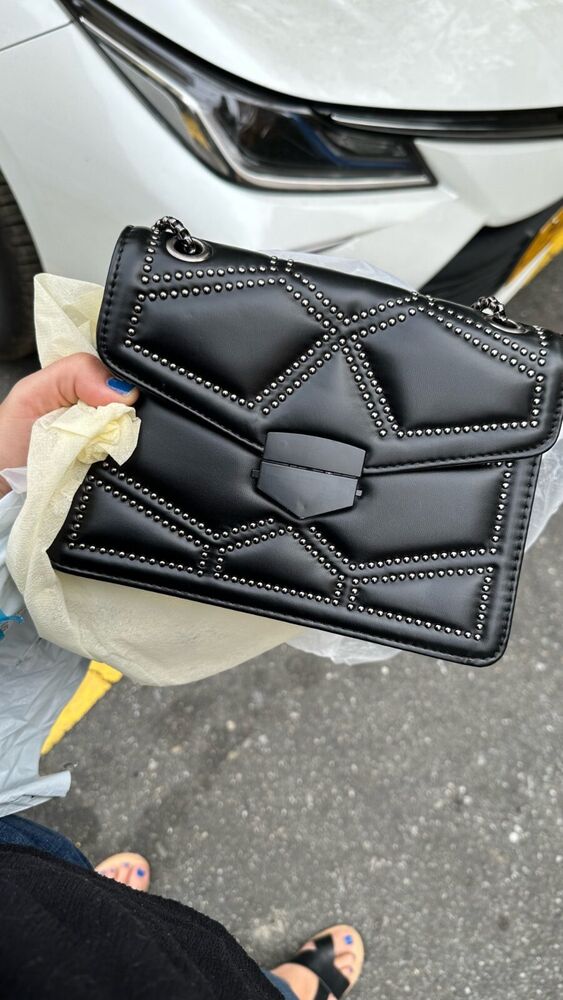 Women's Small Shoulder Bag PU Leather High Quality Vintage Rivet Chain Bag Gift