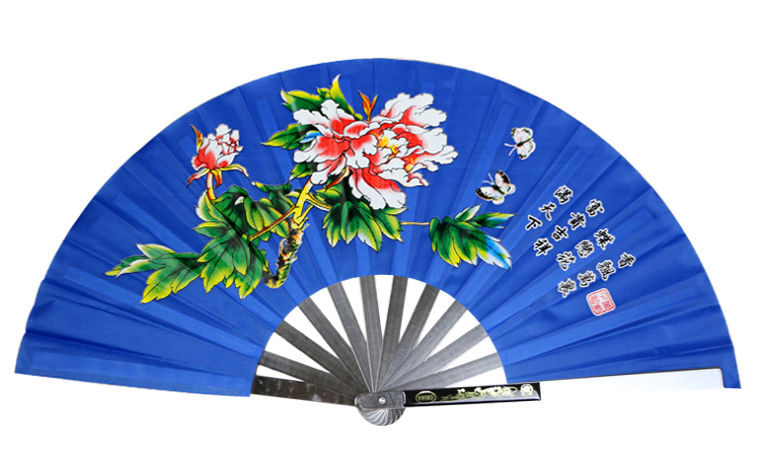 Metal Stainless Steel Folding Fan Mulan Kung Fu Martial Arts Tai Chi Fan New