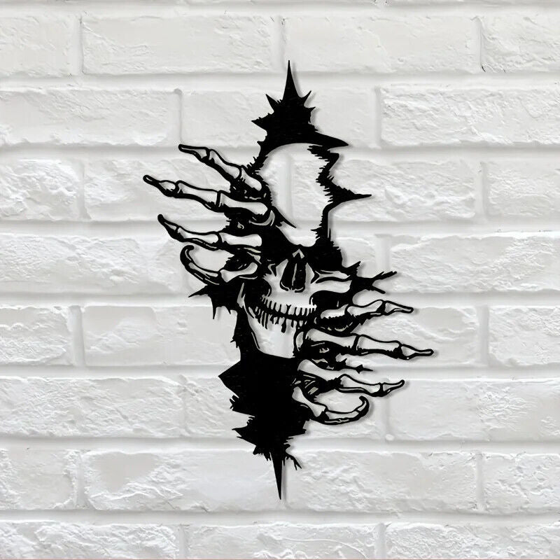 Scary Skeleton Art Wall Decor Metal Wall Decor Halloween Decor