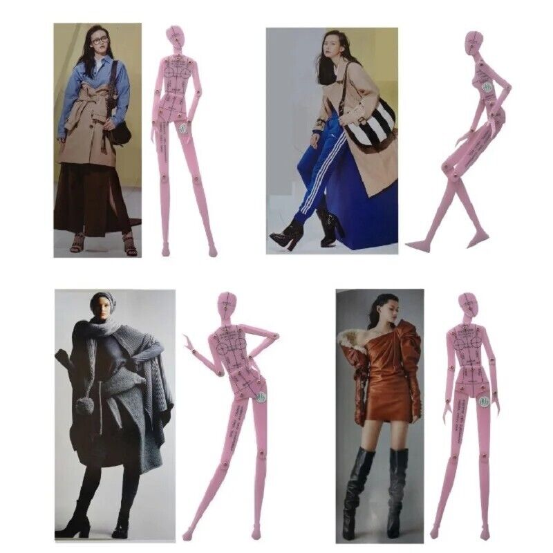 Drawing Rulers Plastic Fashion Garment Design Women Human Body Dynamic Templates