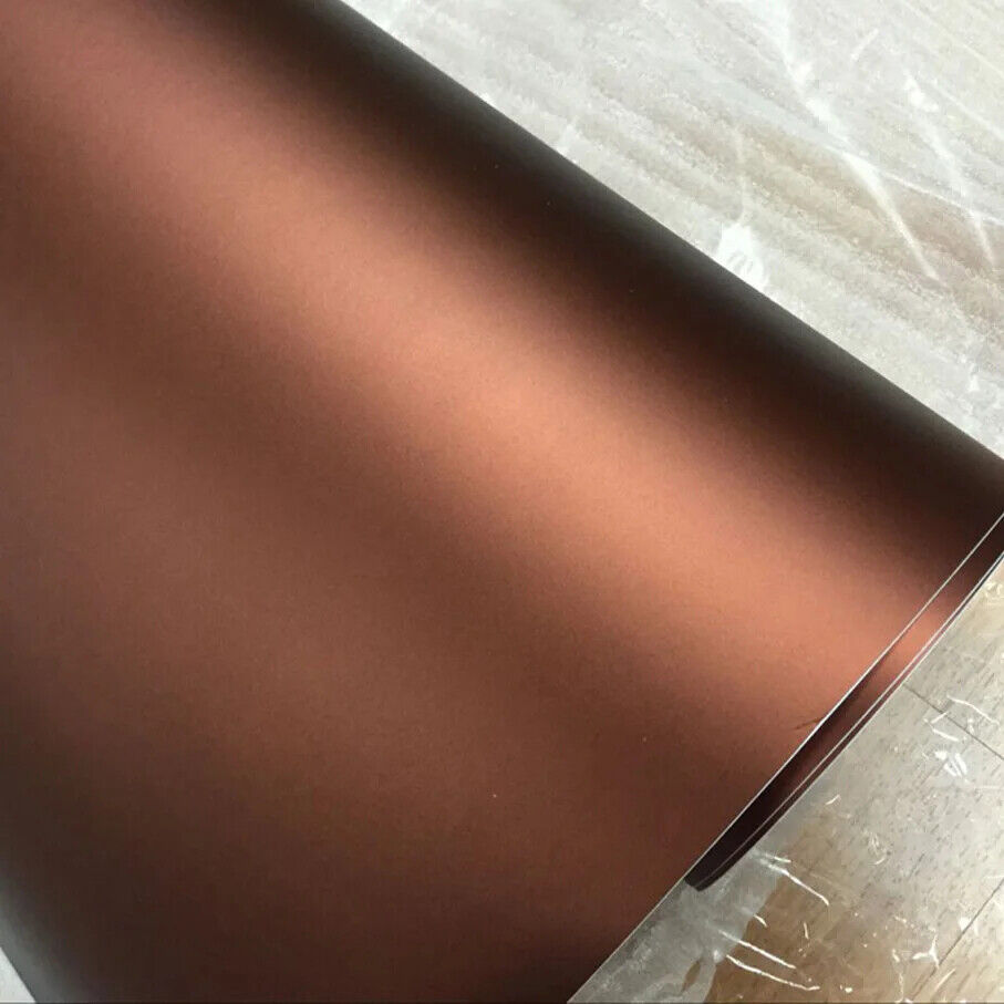Car Stickers PVC Film Metallic Brown Vinyl Chrome Matte Wraps Decals 10~60x152cm