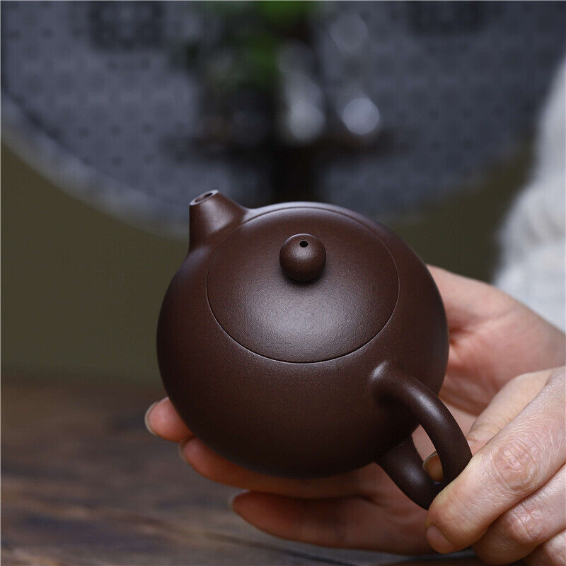 Xishi Pot Real Yixing Zisha Purple Clay Tea Pot Marked Ball Shaped Infuser Holes