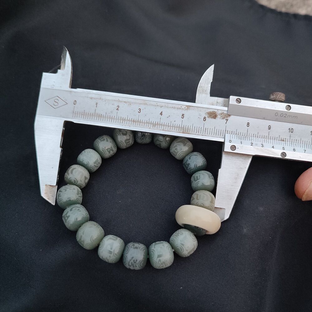 Amitabha Buddha Pipal Tree Bodhi Banyan Mala Monk Tibetan Mantra Carved Art