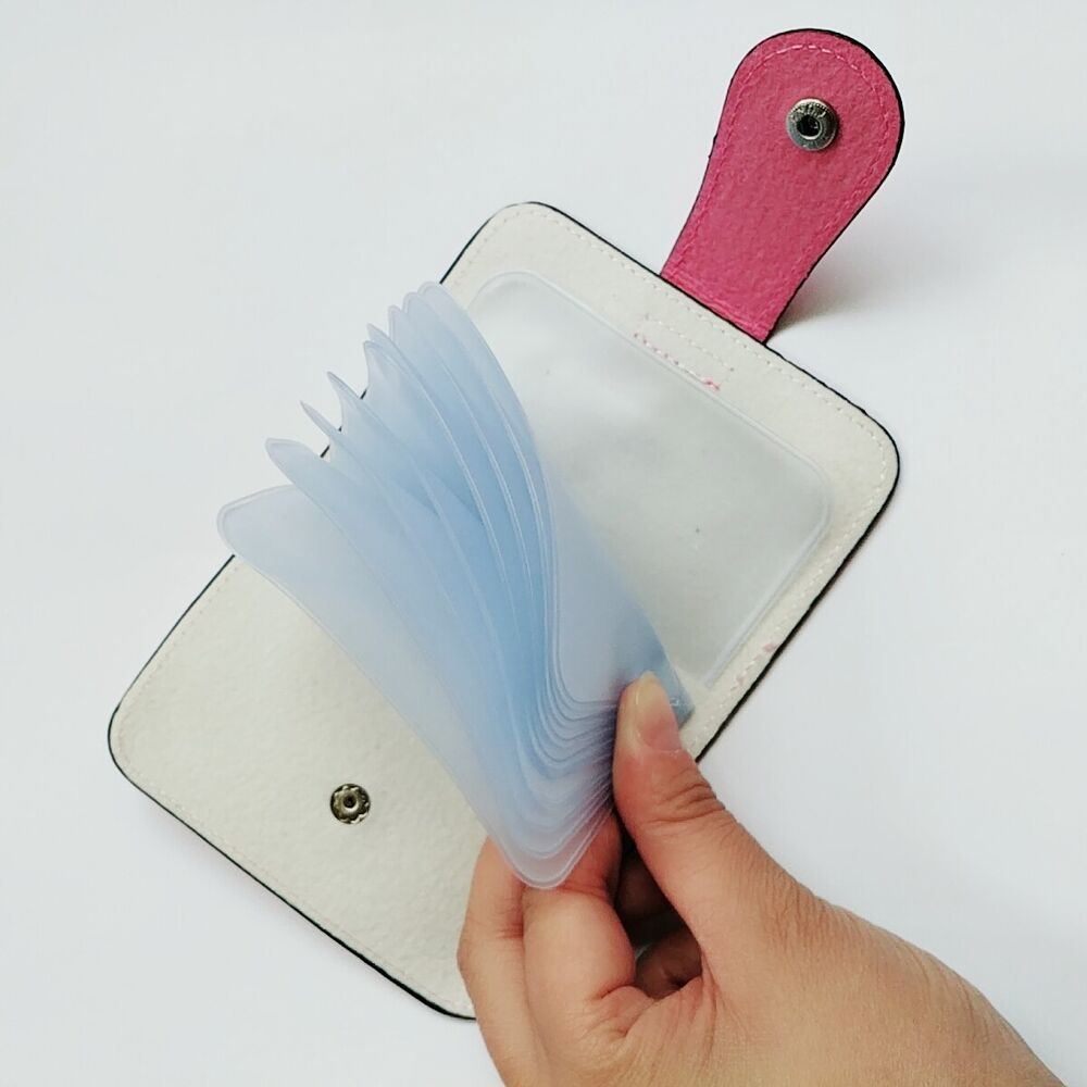Cute Women PU Leather ID Credit Cards Holder Business Cards Case Cards Bag Cover