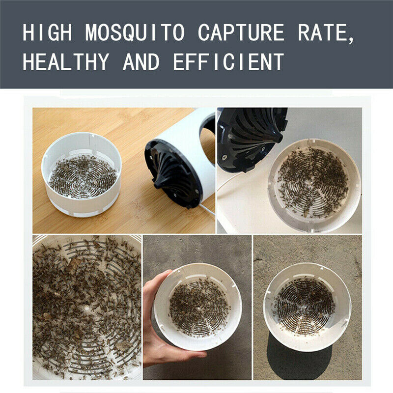 Hot Mosquito And Flies Killer Trap Suction Fan No Zapper Child Safe Catcher Lamp