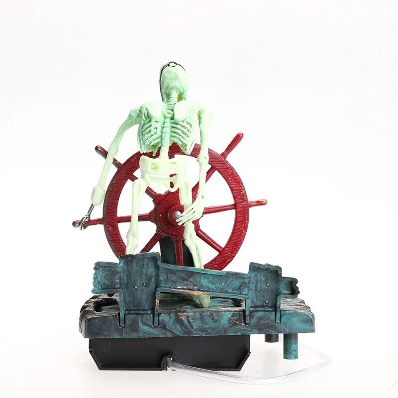 Aquarium Decoration Resin Pirate Skull Captain DIY Landscape Fish Tank Ornaments