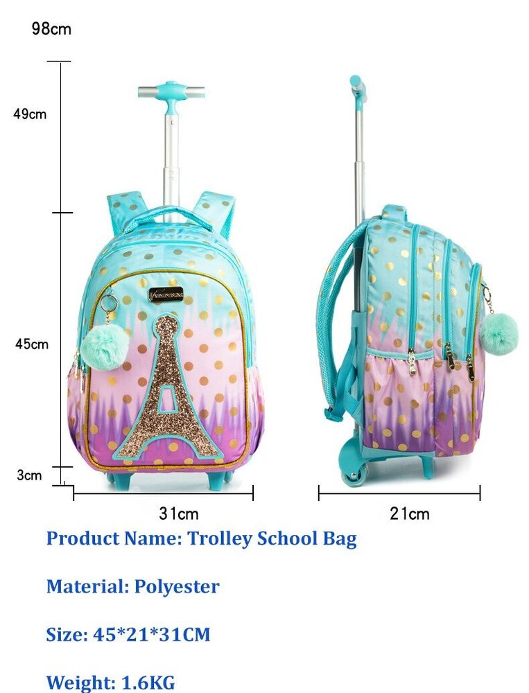 Children school Backpack Bag School Backpack Schoo Bag Wheels Kids Travel Bags