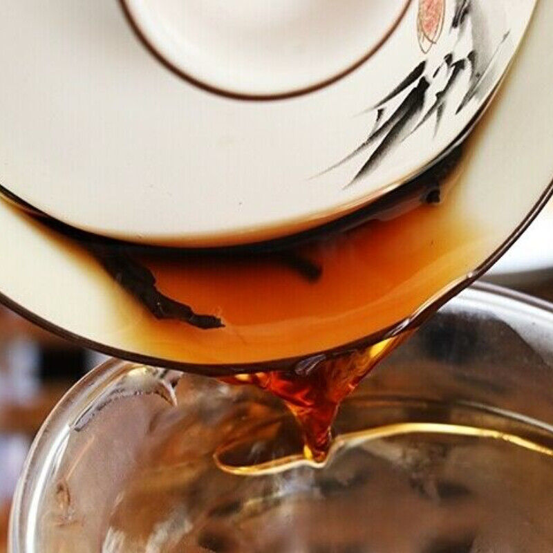 357g Aged Ripe Puer Tea Cake Ba Jiao Ting Li Ming 7590 Yunnan Qizibing Puer Tea