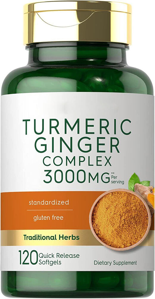 Ginger Complex 3000mg | 120 Softgels | by Carlyle Turmeric Curcumin &