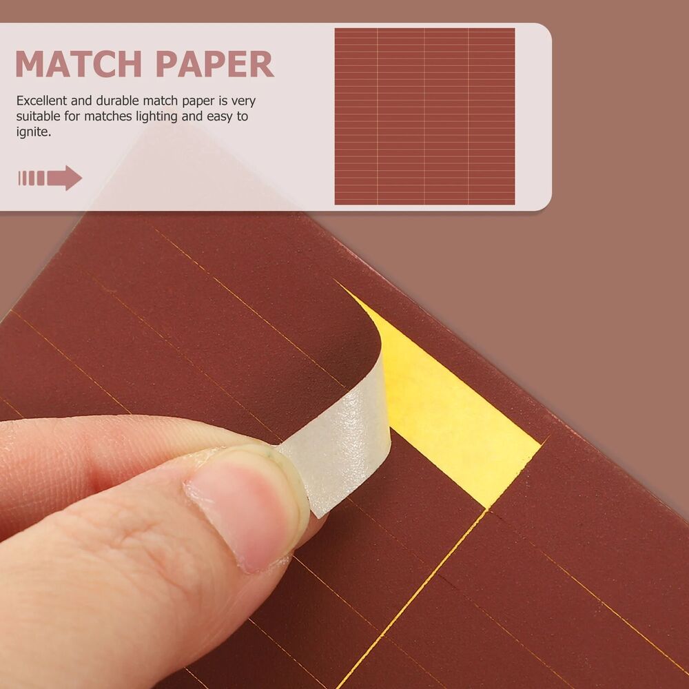 Matchstick Striker 2 Set Adhesive Flame Paper Match Stickers Craft DIY Accessory