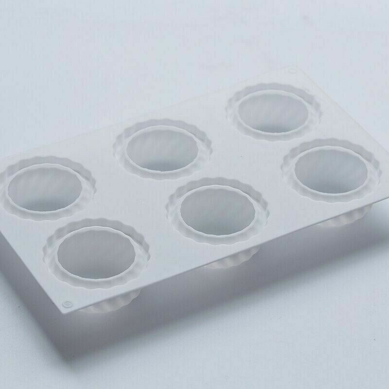 6 Holes Round Gear Silicone Mold DIY Soap Mousse Sugarcraft Making Supplies Tool