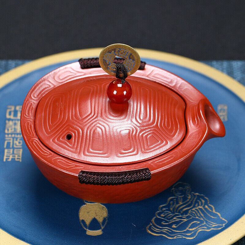 Handmade Tea Pot Turtle Design Real Yixing Zisha Clay Pot Ball Shaped Infuser