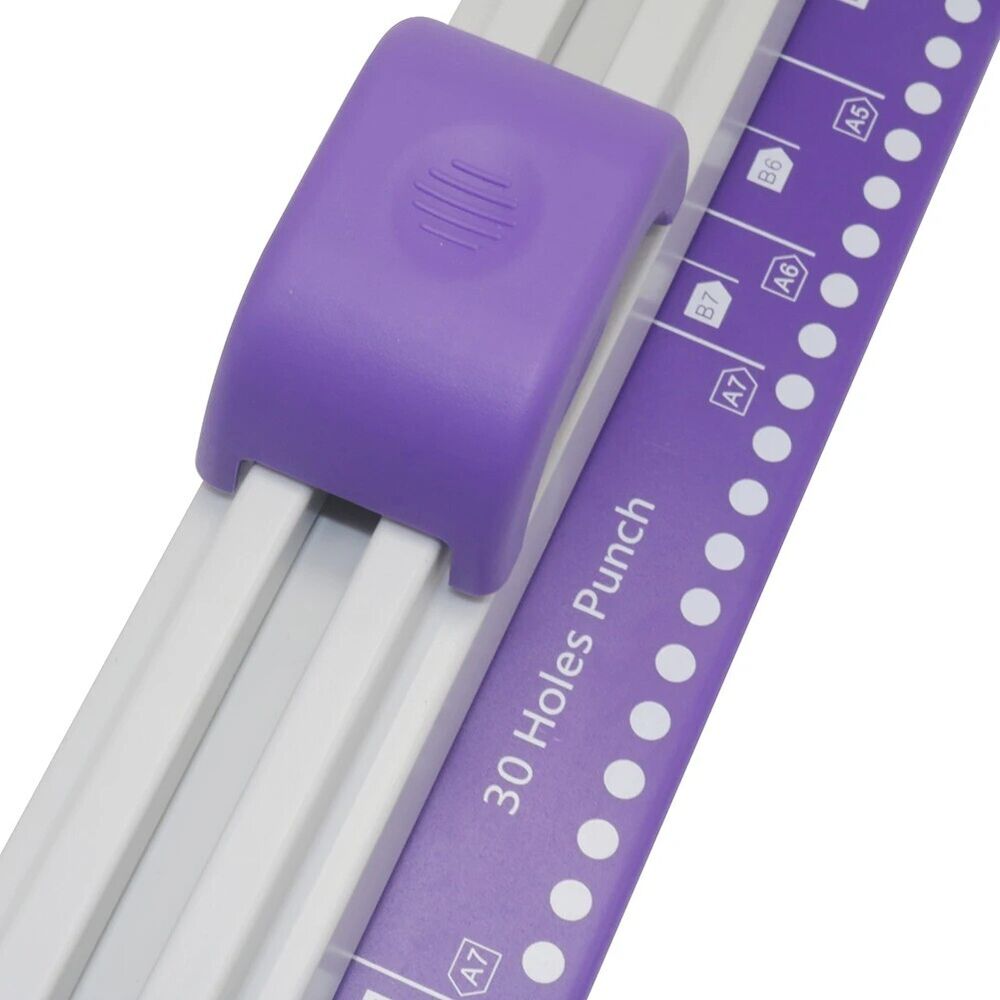 Paper Punch 30Holes Plastic Metal Puncher Sliding Automatic Positioning Punching