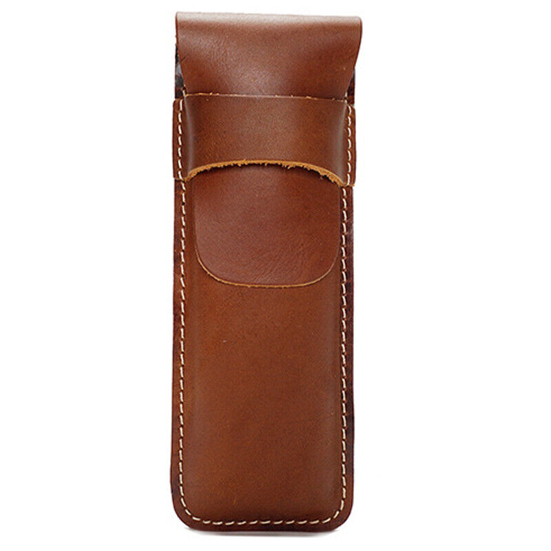 Handmade Cowhide Leather Vintage Pencil Case Pen Bag