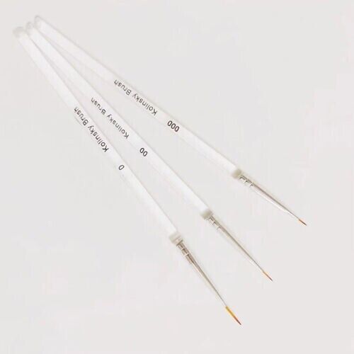 3Pcs Nail Art Brush Line Grid Stripes Drawing Pen Liner Manicure Tools 3 Sizes