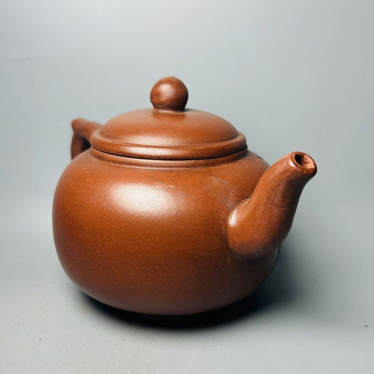 Vintage Chinese Yixing Purple Clay Teapot Zisha Ceremony Carving Figure Teaware