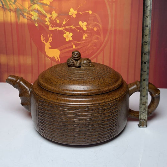 Chinese Yixing Purple Clay Teapot Tea Set Pot Zisha Ceramic Cute Decor Figurine