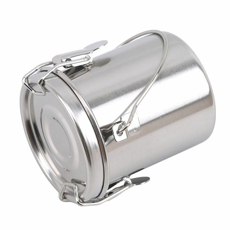 Oil Painting Brush Washing Bucket Wash Pen Barrel Stainless Steel Storage 6x9cm