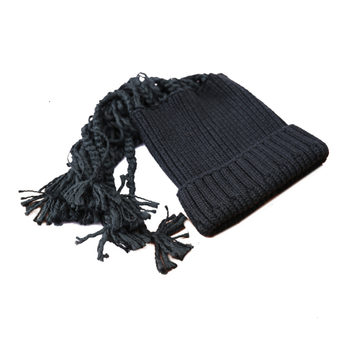 New Fashion Hat Women Black Flexible Headgear Twist Braid Beanie Cap Tide Scarf