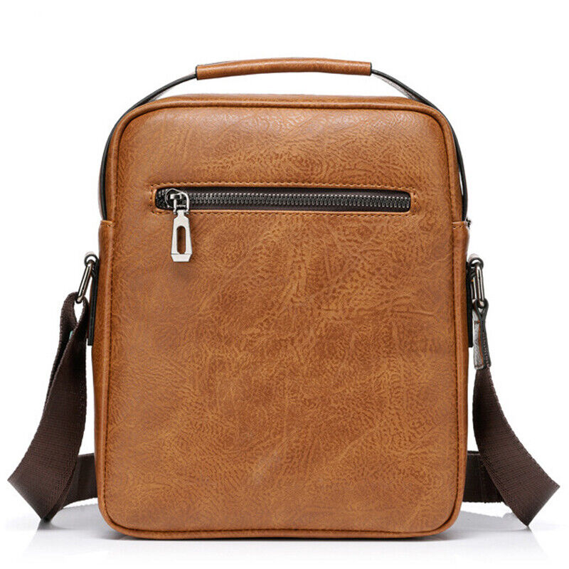 Men's Business pu Leather Shoulder/Messenger Bag 8" Handbag Outdoor Sport Bag