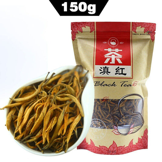 Dian Hong Gold Needle Jinya Golden Monkey Chinese Tea Yunnan Black Tea 150g