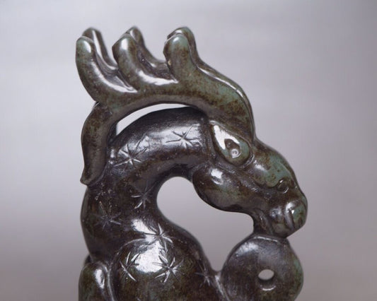 Chinese Hetian Jade Carved Sculpture Exquisite Deer Statue Antique Collector Art