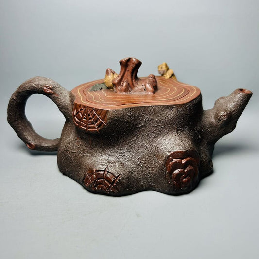 Chinese Yixing Purple Clay Teapot Tea Set Pot Zisha Ceramic Cute Decor Figurine