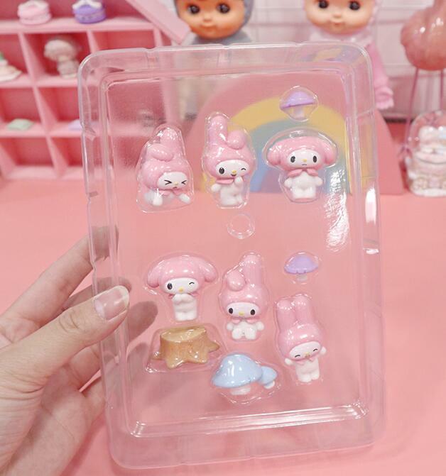 Cute My Melody Figures Play Toy Doll Cake Toppers Set Collective Figurines Gifts