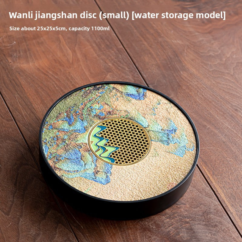 1Pc Exquisitely Draining Tray Tea Set Storage Tray Desktop Household Ornament