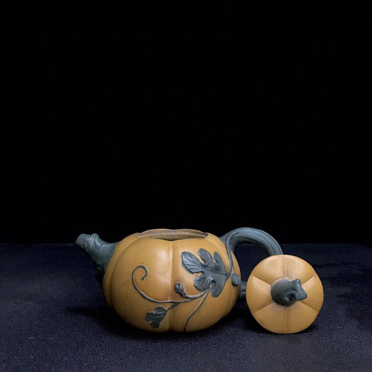 vintage chinese yixing purple clay teapot zisha ceremony carving Collectible art