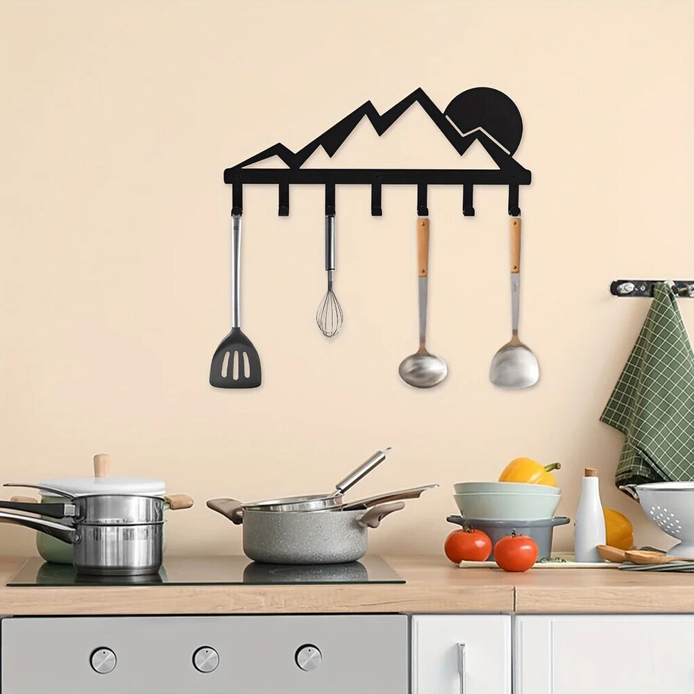 Multi-Purpose Mountain & Sunrise Hooks Organizing Keys, Clothes, functional