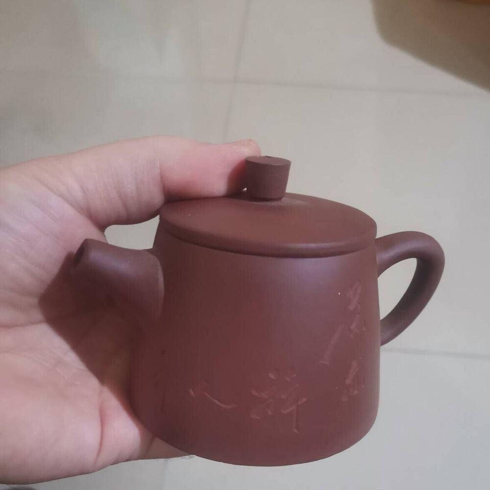 Yixing Zisha Clay Teapot 5.4oz Chinese Tea Pots 紫砂壶 Conical Soaking kettle red
