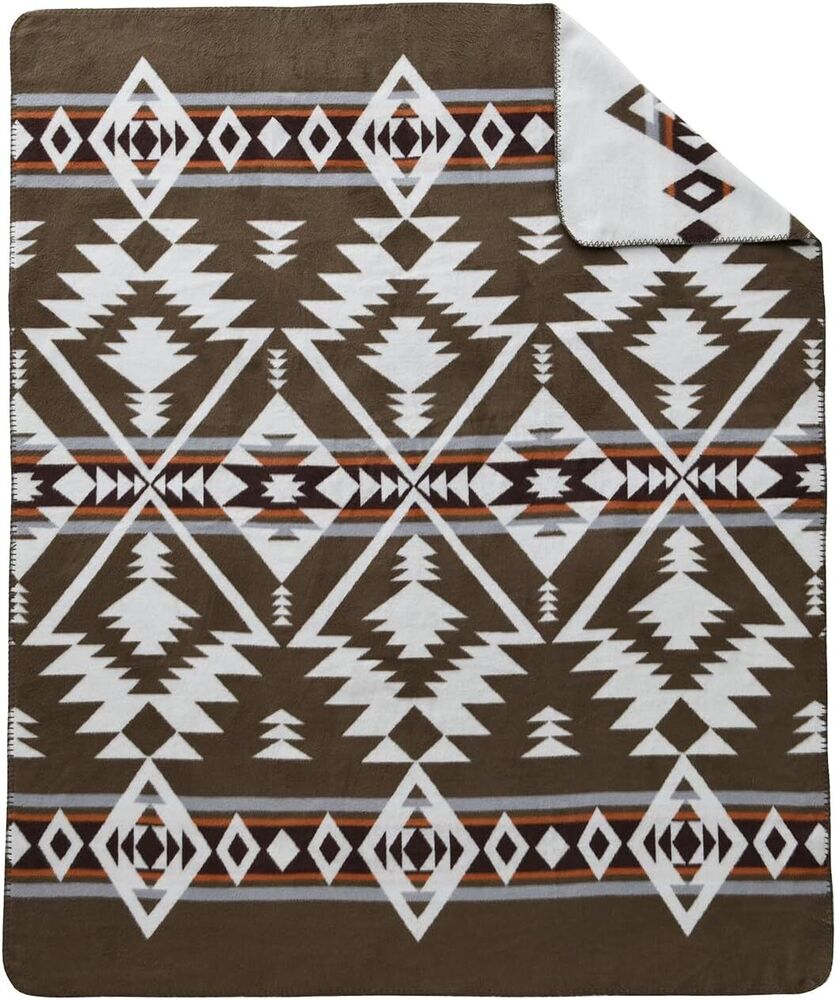 Aztec Patterned Wool Blanket Soft Warm Thick Camping Tribal Throw Outdoor Sofa