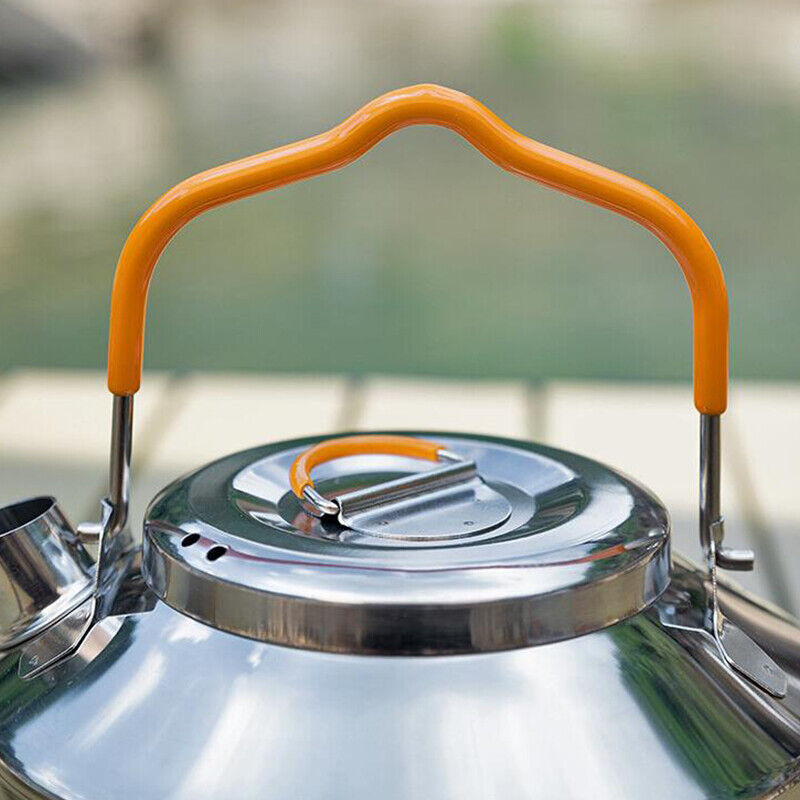 Outdoor Camping Stainless Steel Teapot Coffee Pot Portable Household Hot Kettle