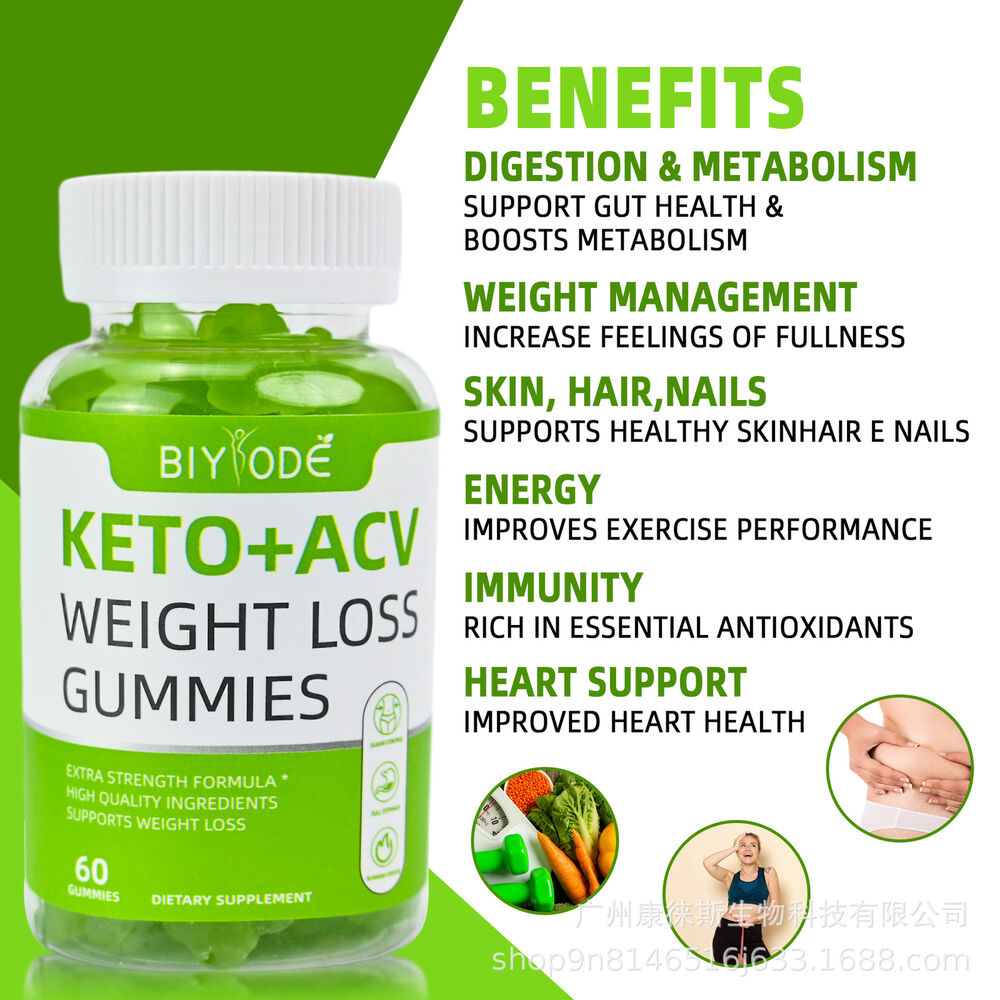 New Apple Acetone+ACV Soft Candy KETO+ACV GUMMIES Promotes Digestion