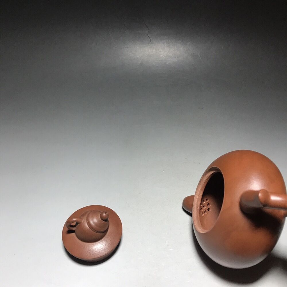 vintage chinese yixing purple clay teapot zisha ceremony carving Collectible art