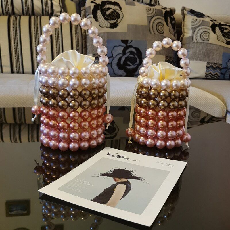 Evening Bag Women Pearl Beaded Party Purses Ladies Handbag Wedding Party